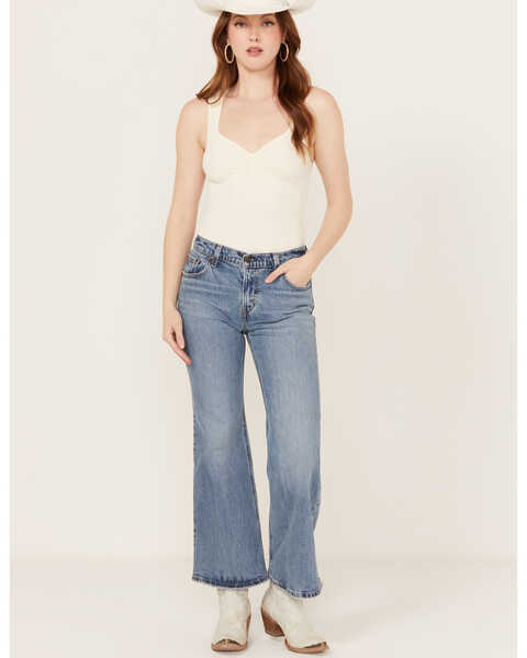Image #1 - Levi's Women's Medium Wash Middy Ankle Flare Stretch Denim Jeans , Medium Wash, hi-res