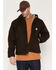 Image #1 - Carhartt Men's Washed Duck Sherpa Lined Hooded Work Jacket - Big & Tall, Dark Brown, hi-res