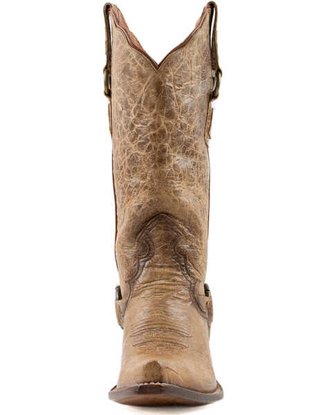 Image #4 - Dan Post Women's Greta Crackle Western  Boots - Snip Toe , Tan, hi-res