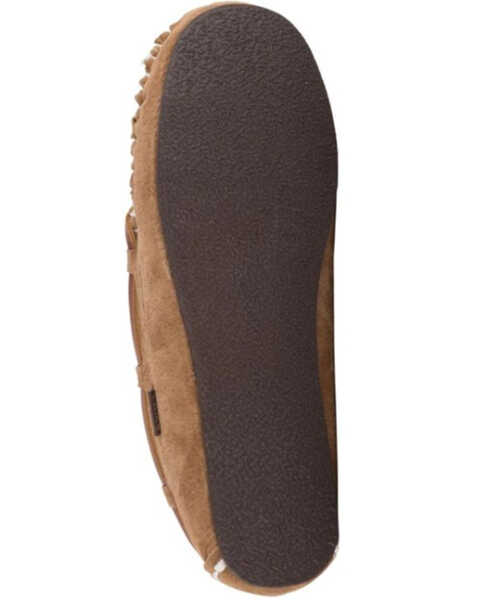 Image #5 - Lamo Footwear Girl's Slip-on Suede Moccasins, Chestnut, hi-res