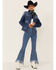 Image #2 - Shyanne Women's Henderson Medium Wash Button Down Denim Jacket, Medium Blue, hi-res