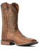 Ariat Men's Ridin' High Western Performance Boots - Broad Square Toe, Brown, hi-res