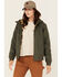 Image #1 - Lucky Brand Workwear Women's Chore Sherpa Lined Hooded Work Jacket, Olive, hi-res