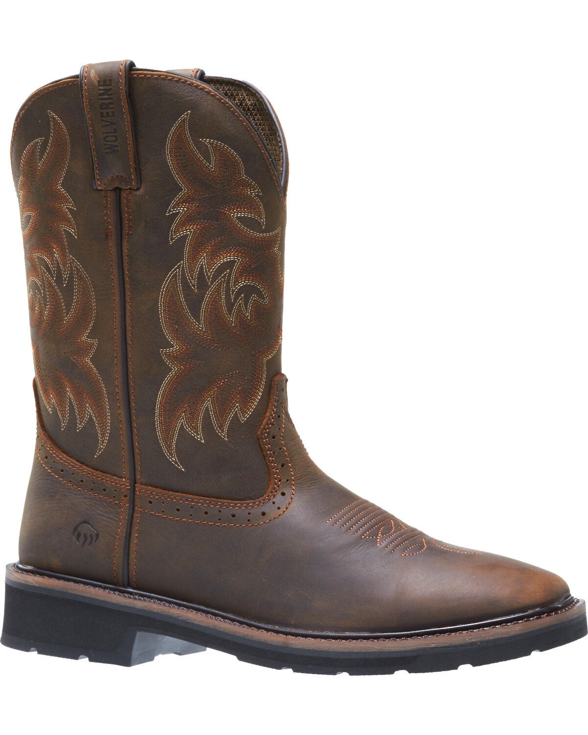 Wolverine Men's Rancher Wellington Work Boots - Steel Toe, Dark Brown, hi-res