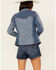 Image #4 - Shyanne Women's Oasis Medium Wash Denim Blocked Comfort Stretch Blazer, Medium Wash, hi-res