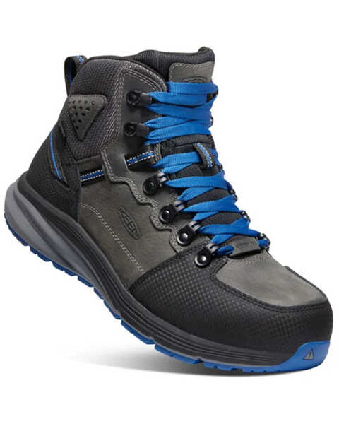 Image #1 - Keen Men's Red Hook Lace-Up Waterproof Work Shoes - Carbon-Fiber Toe , Grey, hi-res