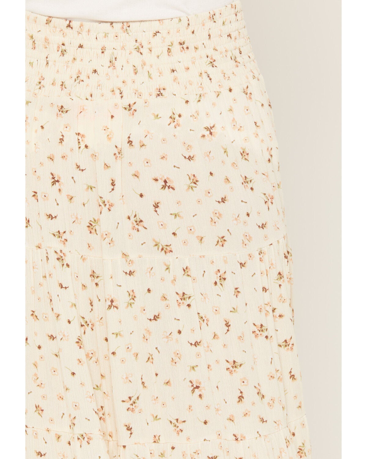 Image #4 - Wild Moss Women's Floral Print High-Low Midi Skirt, Cream, hi-res