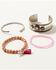 Image #1 - Shyanne Women's Mixed Bead Cactus & Cuff Bracelet Set - 4-Piece, Pink, hi-res