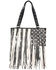 Montana West Women's American Flag Fringe Concealed Carry Tote Bag, Black, hi-res