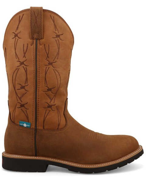 Image #2 - Twisted X Men's 12" Western Work Boots - Soft Toe, Taupe, hi-res