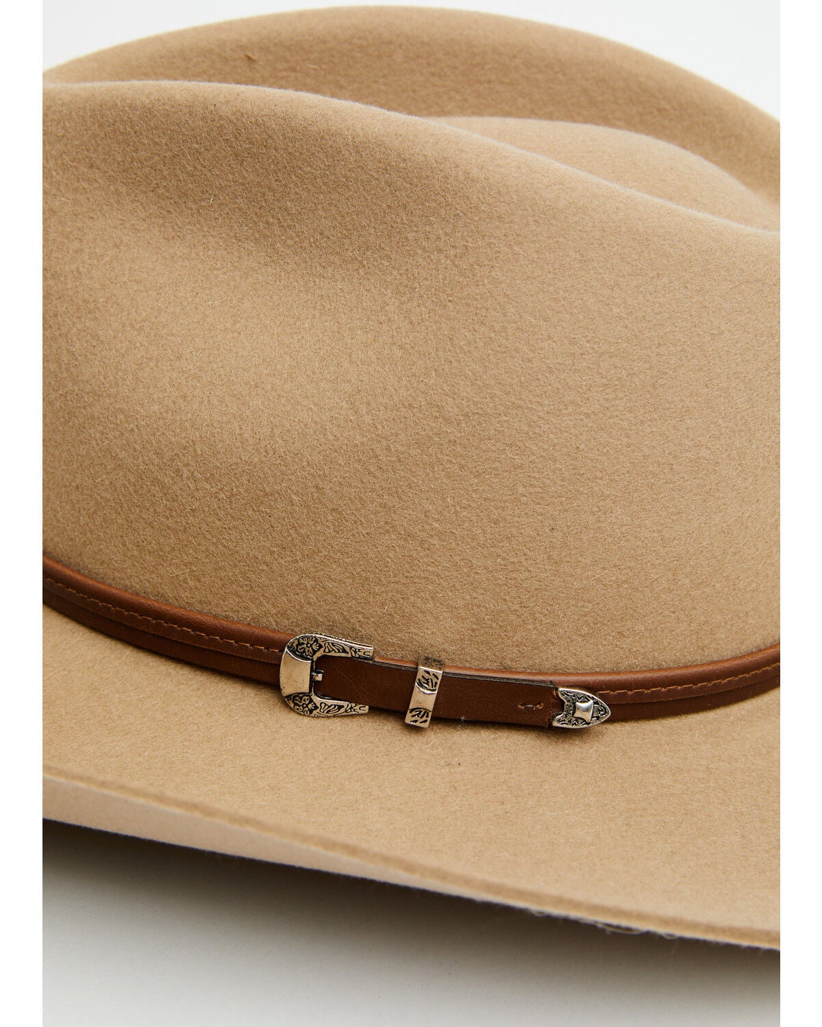 Image #2 - Stetson 4X Buffalo Felt Seneca Wool Felt Cowboy Hat, Silver Sand, hi-res