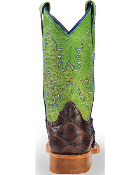 Image #7 - Horse Power Boys' Brown Filet Of Fish Print Boots - Square Toe, Brown, hi-res