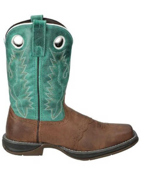 Image #2 - Smoky Mountain Women's Prairie Western Boots - Broad Square Toe , Turquoise, hi-res