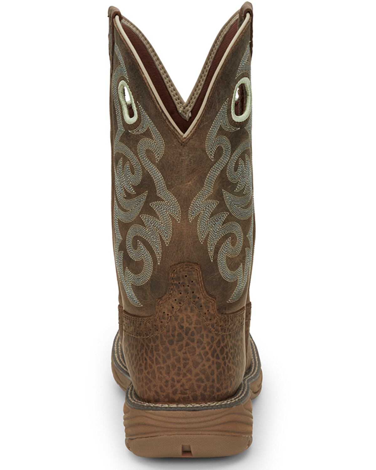 Image #5 - Justin Men's 11" Rush Western Boots - Broad Square Toe, Brown, hi-res
