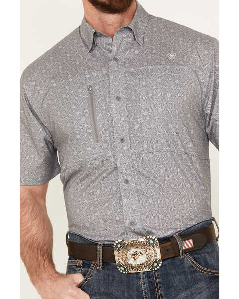 Image #3 - Ariat Men's VentTEK Printed Short Sleeve Button-Down Shirt - Tall, , hi-res