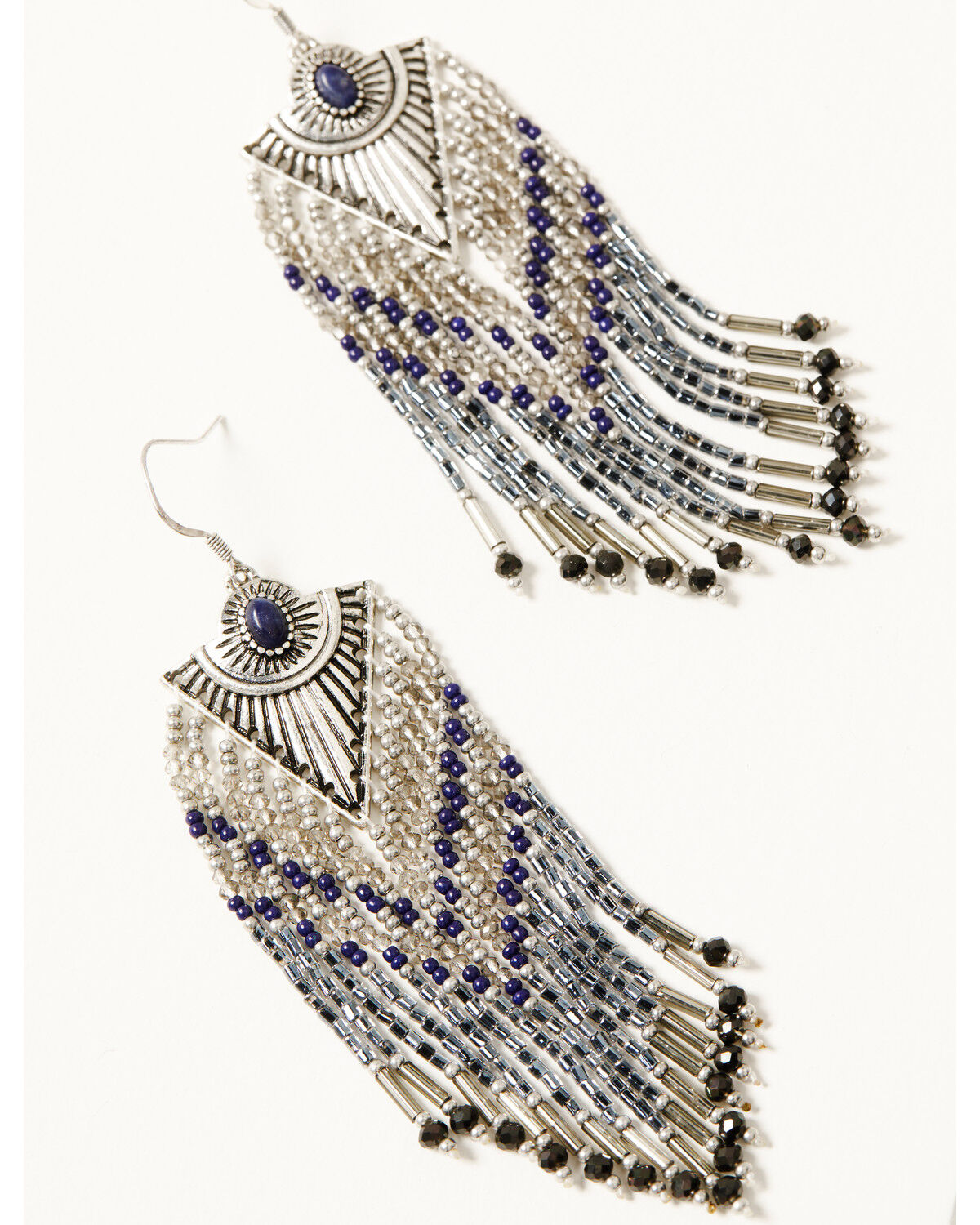 Image #2 - Idyllwind Women's Lenox Beaded-Fringe Earrings, Silver, hi-res