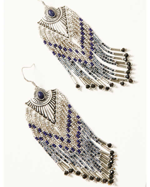 Image #2 - Idyllwind Women's Lenox Beaded-Fringe Earrings , Silver, hi-res
