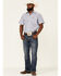 Image #2 - Wrangler Men's Chambray Rigid Cowboy Cut Short Sleeve Pearl Snap Work Shirt, Blue, hi-res