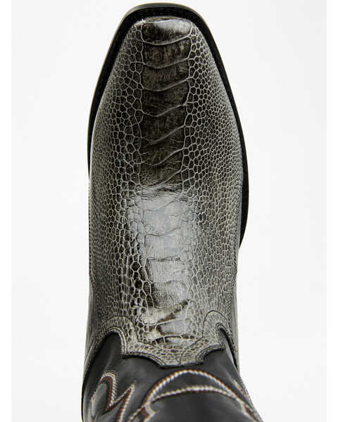 Image #6 - Dan Post Men's 12" Exotic Ostrich Leg Western Boots - Square Toe , Grey, hi-res