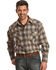 Image #1 - Pendleton Men's Grey/Tan Canyon Ombre Long Sleeve Flannel Shirt, , hi-res