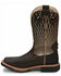 Image #3 - Justin Men's Derrickman Western Work Boots - Composite Toe, Cognac, hi-res