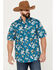 Image #1 - Ariat Men's Keon Classic Fit Western Shirt, Teal, hi-res