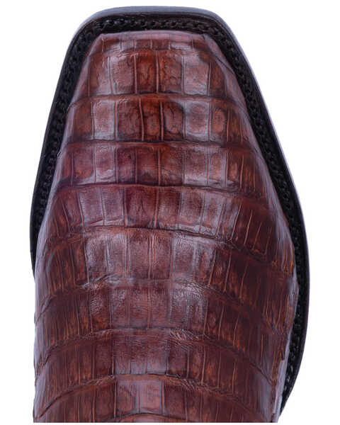Image #6 - Dan Post Men's Bayou Exotic Caiman Western Boots - Square Toe, Brown, hi-res