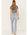 Image #3 - Cleo + Wolf Women's Light Wash High Rise Slim Bootcut Jeans, Light Medium Wash, hi-res