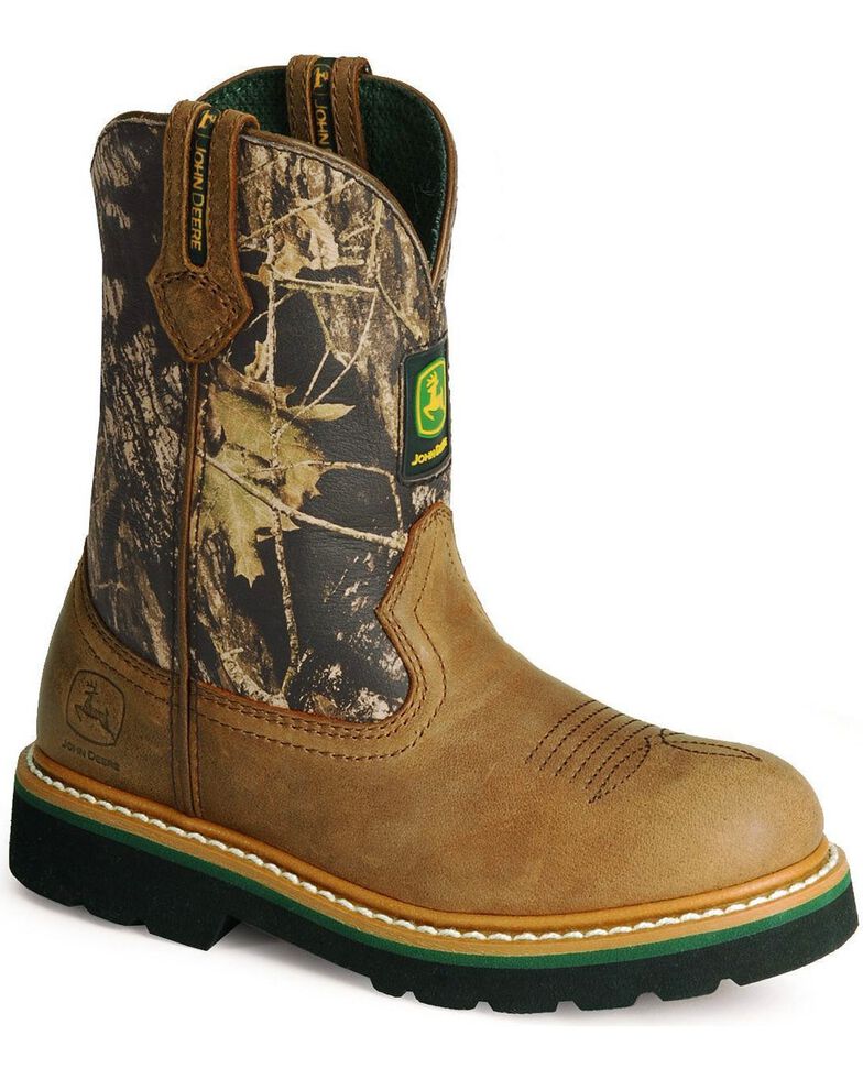 John Deere Boys' Camo Johnny Popper Boots Sheplers
