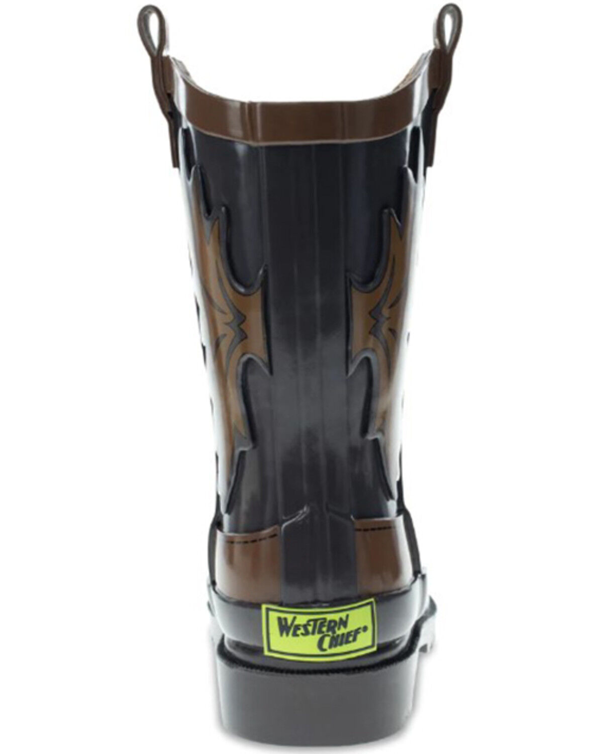 Image #5 - Western Chef Boys' Western Cowboy Rain Boots - Round Toe, Brown, hi-res