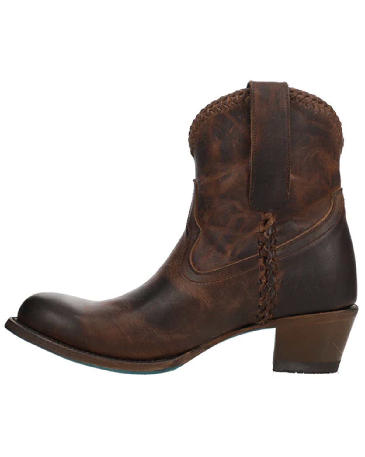 Image #3 - Lane Women's Plain Jane Booties - Round Toe, Cognac, hi-res