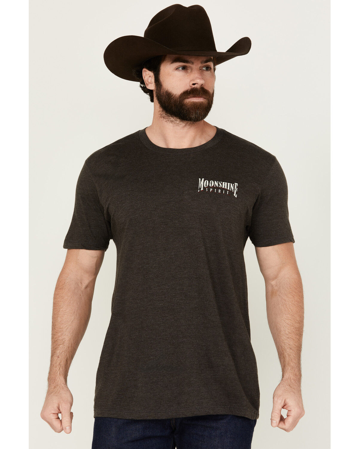 Image #2 - Moonshine Spirit Men's Southern Rock Short Sleeve Graphic T-Shirt, Charcoal, hi-res