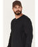 Image #2 - North River Men's Henley Long Sleeve Shirt, Charcoal, hi-res