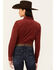 Image #4 - Shyanne Women's Maplewood Long Sleeve Pearl Snap Corduroy Shirt, Dark Red, hi-res