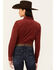 Image #4 - Shyanne Women's Maplewood Long Sleeve Pearl Snap Corduroy Shirt , Dark Red, hi-res