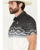 Image #2 - Rock & Roll Denim Men's Southwestern Border Print Button-Down Stretch Polo, Black, hi-res
