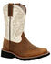 Image #1 - Rocky Little Boys' Monocrepe Western Boots - Broad Square Toe, Ivory, hi-res