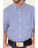 Image #3 - RANK 45® Men's Troubador Geo Print Short Sleeve Button-Down Western Shirt , Blue, hi-res