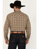 Image #4 - Moonshine Spirit Men's Hickory Plaid Print Long Sleeve Snap Flannel Shirt, Grey, hi-res