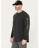 Image #1 - Hawx Men's Logo Long Sleeve Work T-Shirt, Black, hi-res