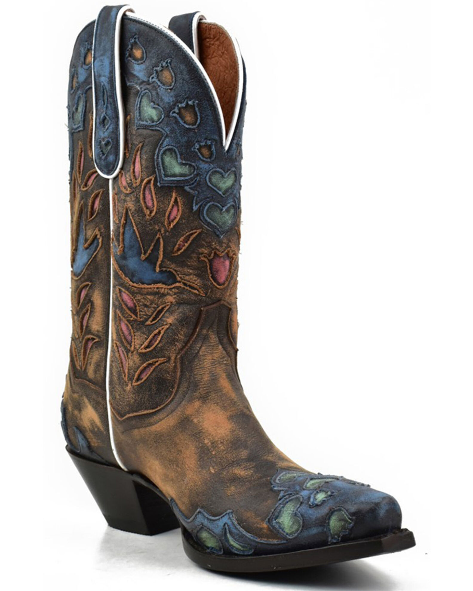 Women's inlay cowboy boots top