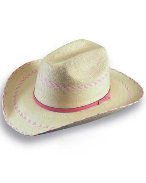 Atwood Hat Co Girls' Straw Cowboy Hat, Natural, hi-res