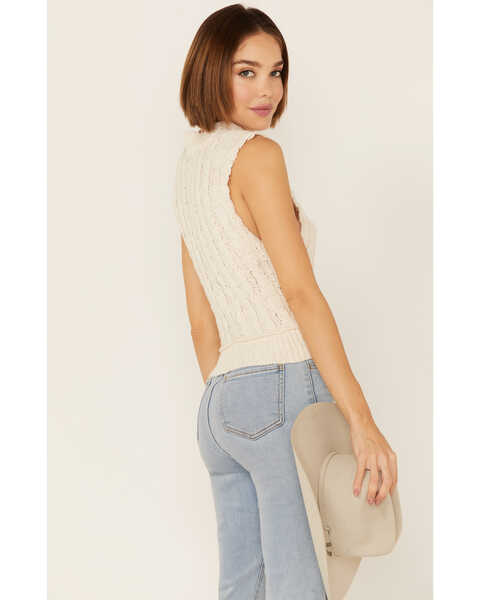 Image #3 - By Together Women's Solid Cream Sweater Tank, , hi-res