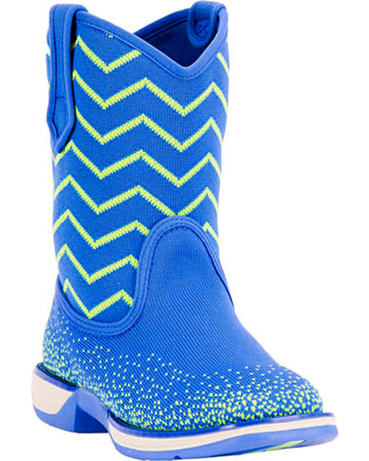 Image #1 - Laredo Girls' Ziggy Lightweight Boots - Square Toe, Blue, hi-res