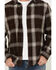 Image #3 - Brothers and Sons Men's Hatch Plaid Print Long Sleeve Button-Down Stretch Western Shirt, Brown, hi-res