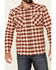 Pendleton Men's Red Wyatt Small Plaid Long Sleeve Snap Western Shirt , Red, hi-res