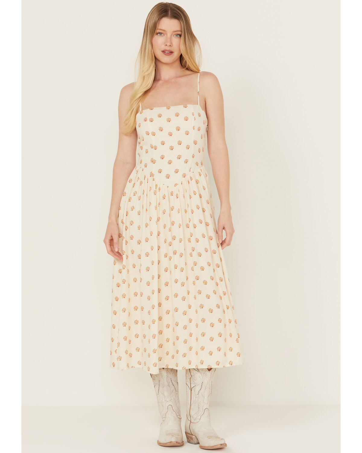 Image #3 - Bila Women's Floral Print Midi Dress, Natural, hi-res
