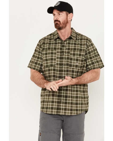 Image #1 - Hawx Men's Oxford Short Sleeve Button-Down Work Shirt, Olive, hi-res