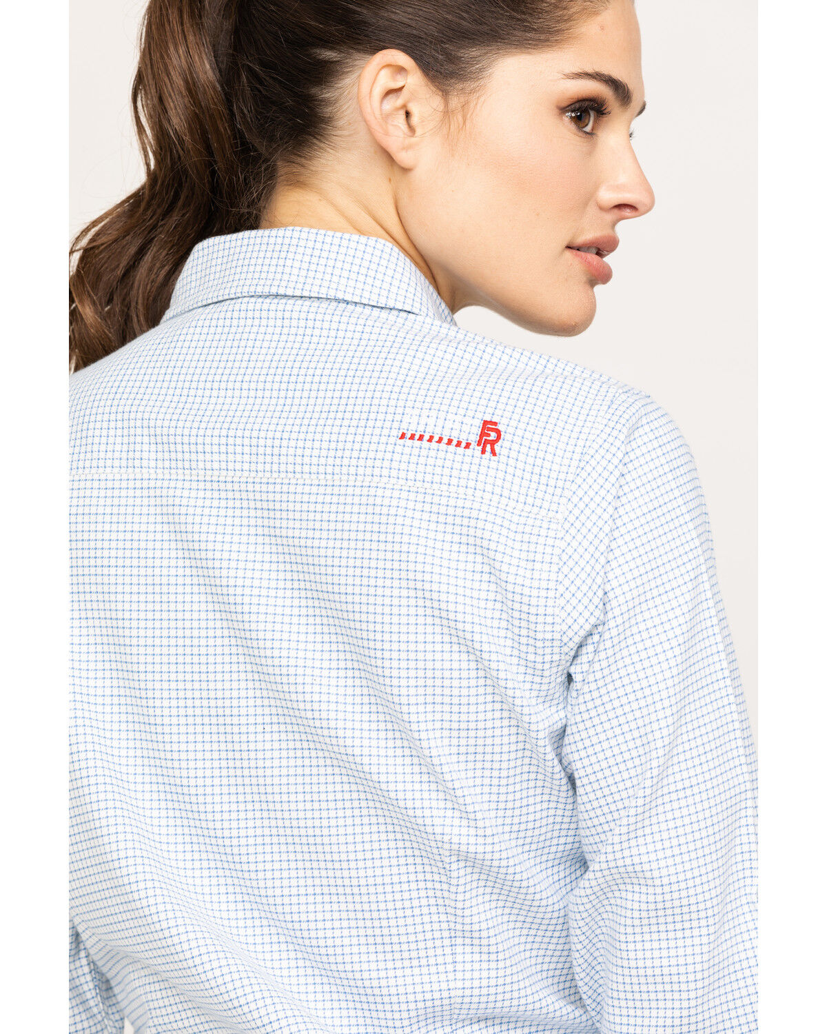 Image #5 - Ariat Women's FR Hermosa Durastretch Work Shirt, White, hi-res