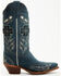 Image #2 - Laredo Women's Floral Underlay Western Boots - Snip Toe, Dark Blue, hi-res